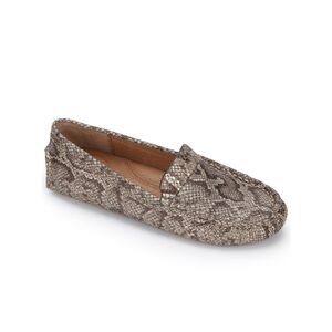 GENTLE SOULS KENNETH COLE Womens Beige Python Mina Loafers Shoes 7.5